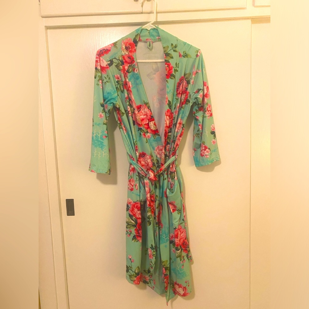 Posh Peanut robe & infant headband- Sz Medium